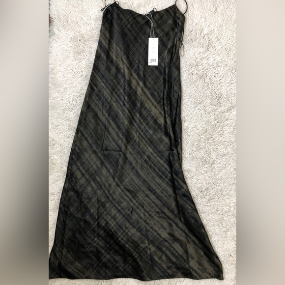 Vince Dresses & Skirts - NWT $345 Vince Hazy Plaid Silk Print Midi Slip Dress